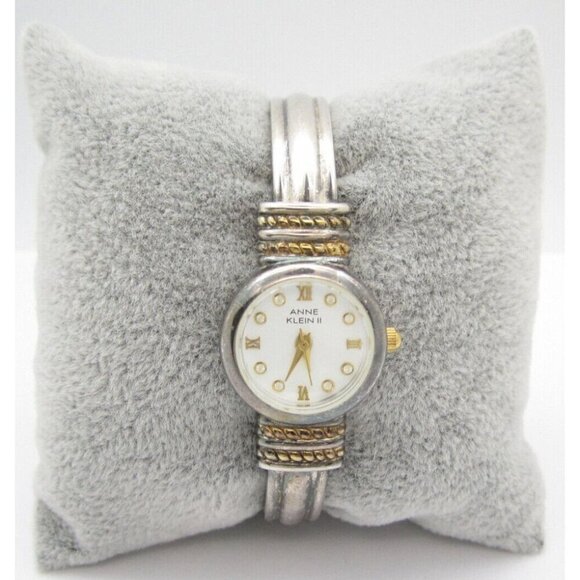 Women Anne Klein II Quartz WR Analog Dial Round Bangle Watch (H67) "New Battery" - Picture 1 of 9